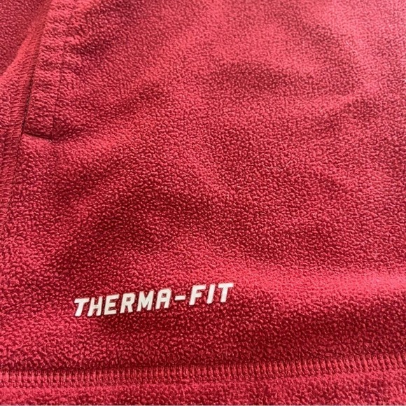 Nike Men’s Red Therma-Fit Quarter Zip Pullover Fleece Sweater Size Large - Picture 4 of 5